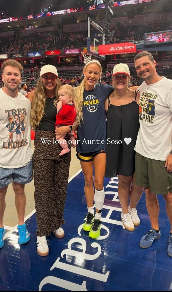 We love our Auntie Soso ❤️. Text on shirts: FEVER, TRES LECHES, IN A WORLD FULL OF BULLIES BE A SOPHIE. Text on cap: NEVER.
