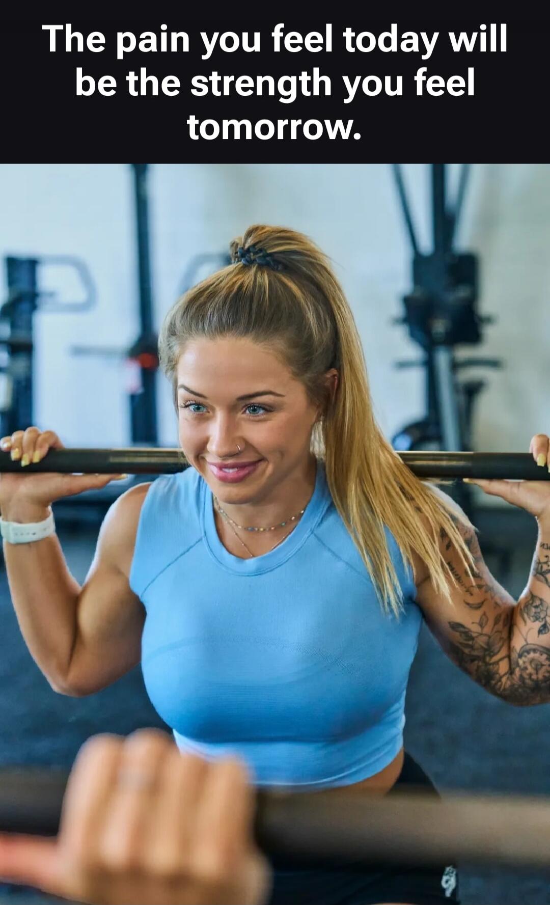 The pain you feel today will be the strength you feel tomorrow.
