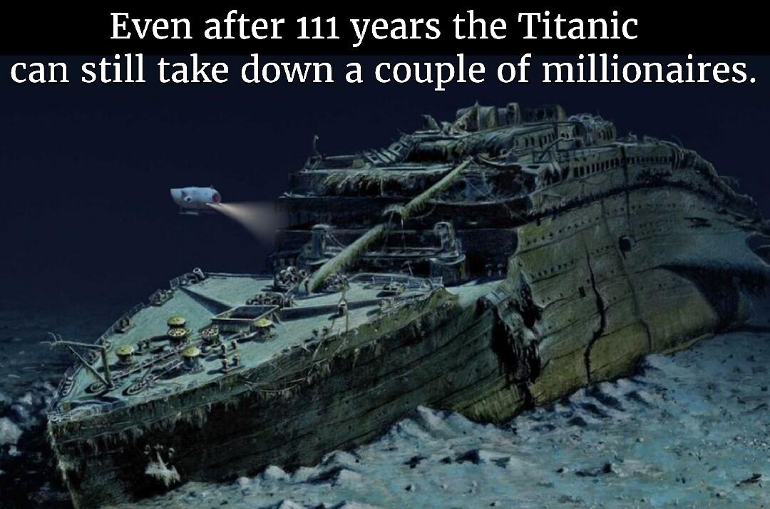 Even after 111 years the Titanic can still take down a couple of millionaires