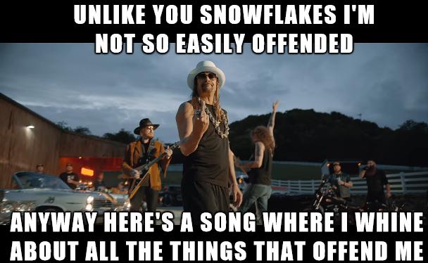 UNLIKE YOU SNOWFLAKES IM o NG WHERE WHINE ABOUT ALL THE THINGS THAT OFFEND ME
