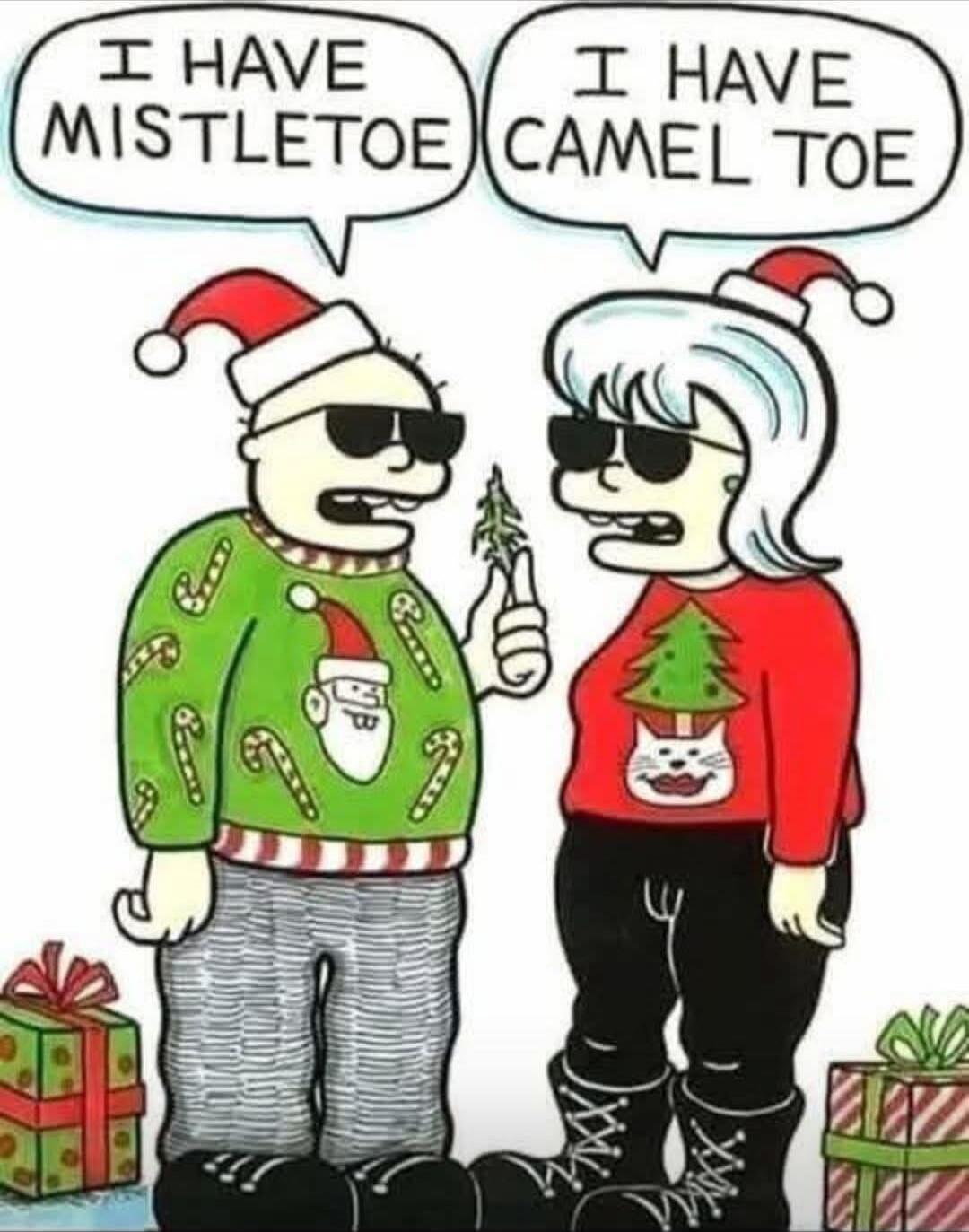 I HAVE MISTLETOE
I HAVE CAMEL TOE