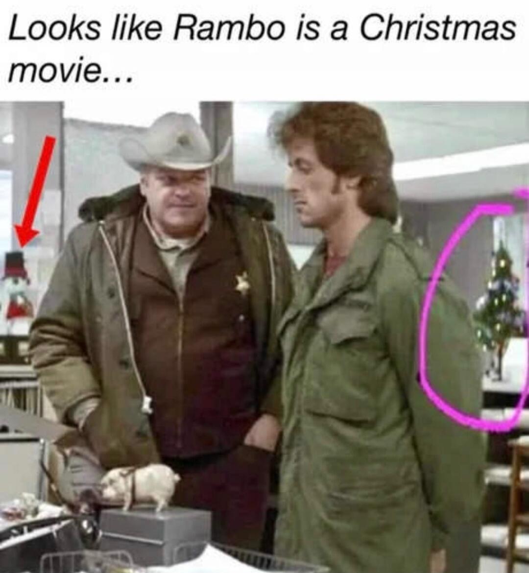 Looks like Rambo is a Christmas movie...