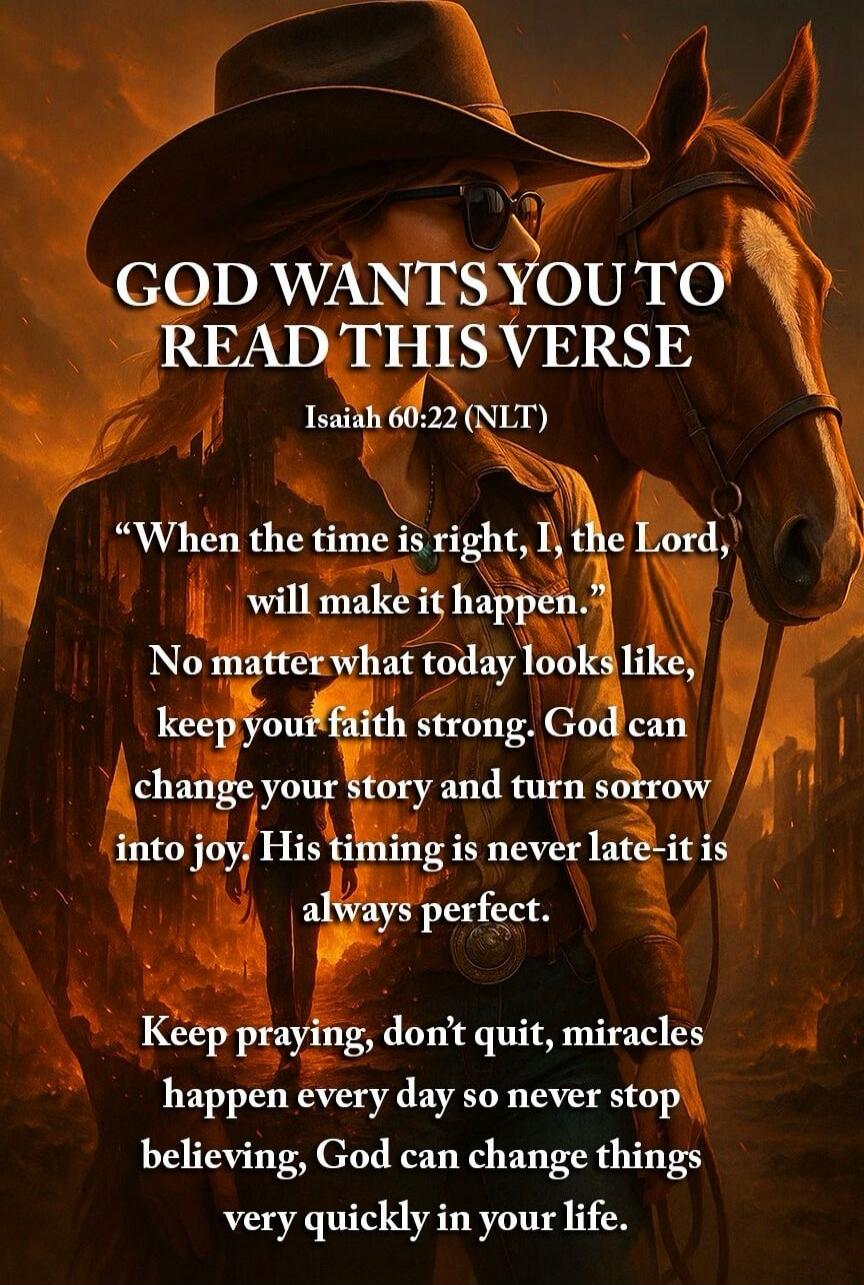GOD WANTS YOU TO READ THIS VERSE Isaiah 60:22 (NLT) 

