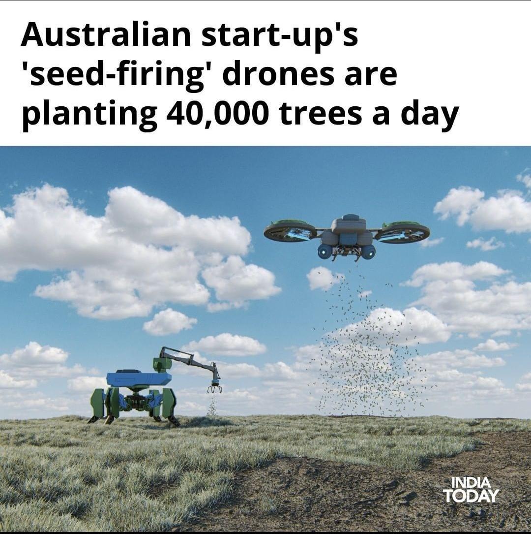 Australian start ups seed firing drones are planting 40000 trees a day
