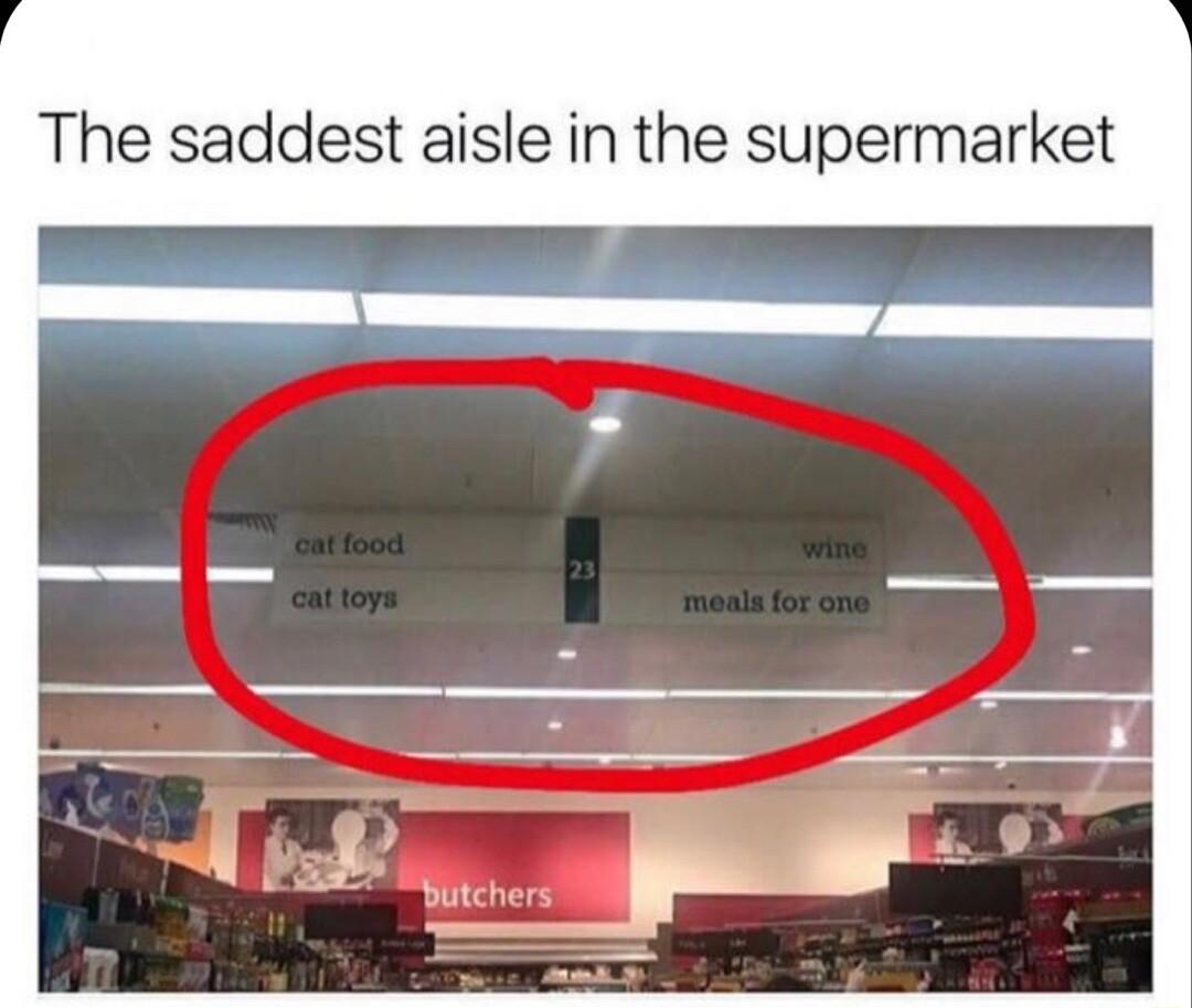 The saddest aisle in the supermarket