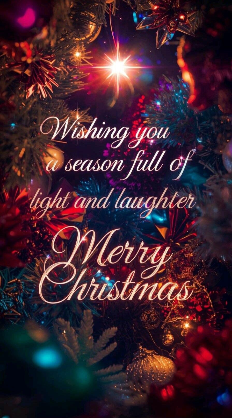 Wishing you a season full of light and laughter
Merry Christmas