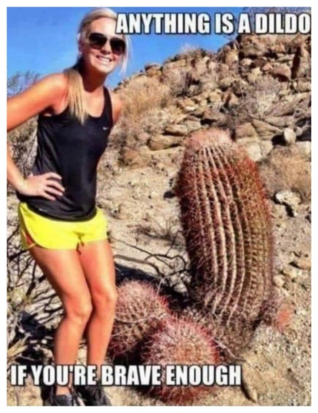 ANYTHING IS A DILDO IF YOU'RE BRAVE ENOUGH