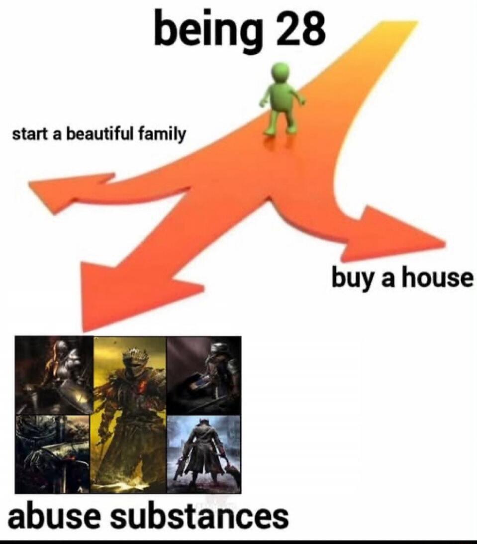 being 28 start a beautiful family buy a house abuse substances
