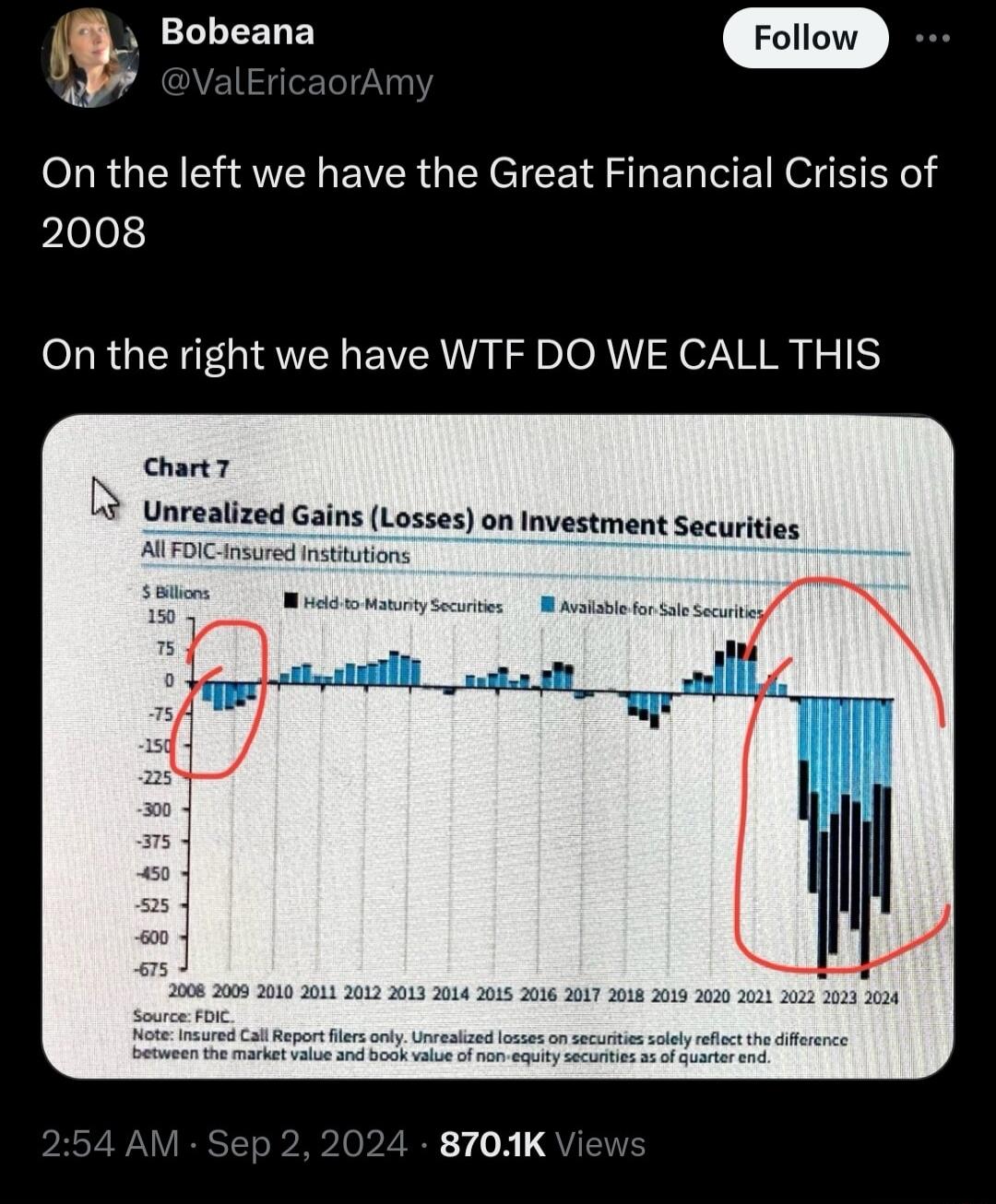 b Bobeana m C On the left we have the Great Financial Crisis of plelol On the right we have WTF DO WE CALL THIS VT 870K