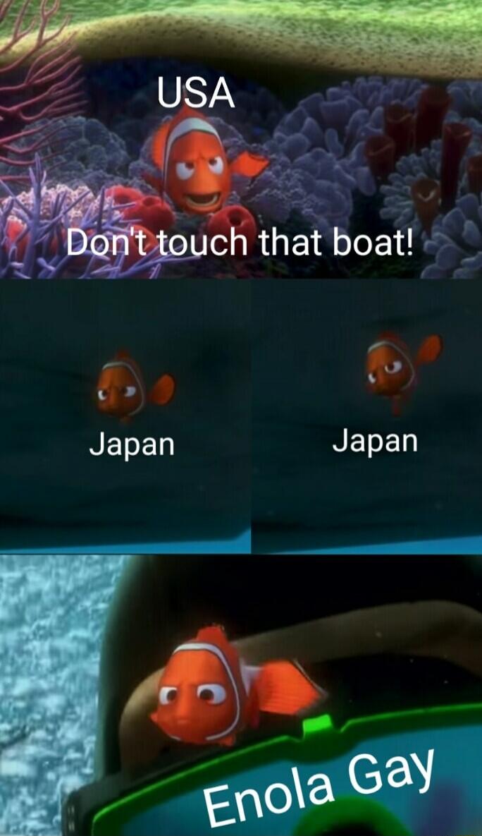 USA Don't touch that boat!\nJapan\nJapan\nEnola Gay
