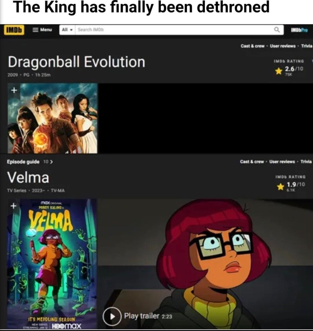 The os T s finally been dethroned Dragonball Evolution