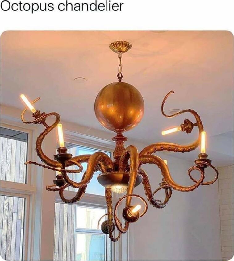 Octopus chandelier