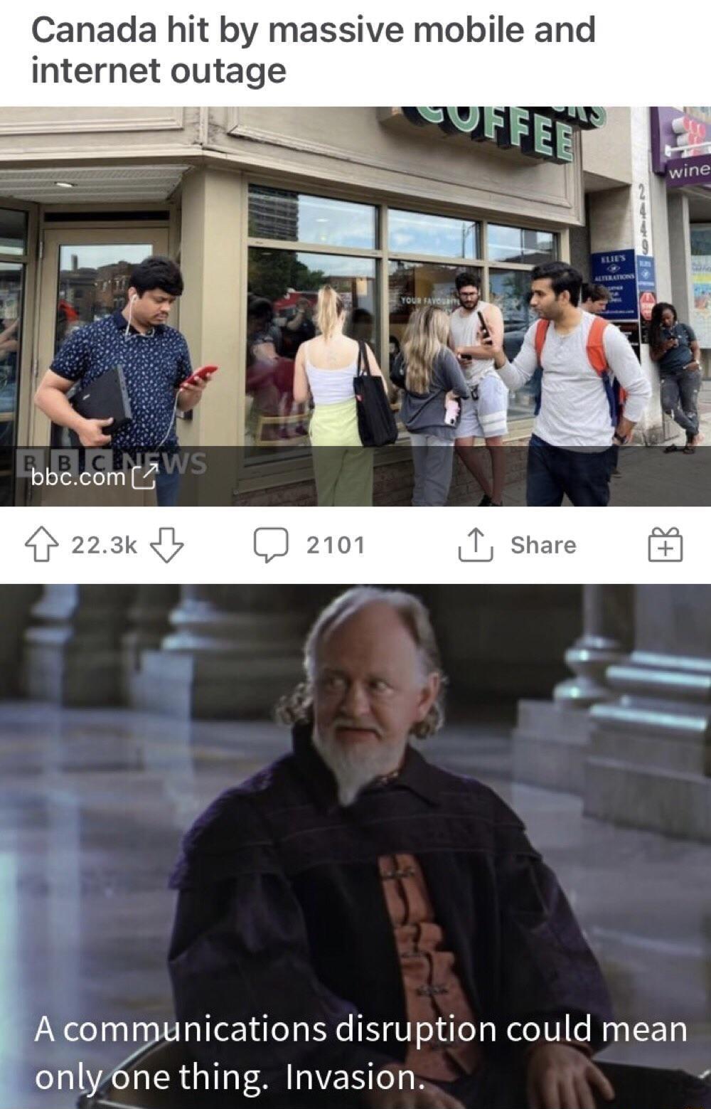 Canada hit by massive mobile and internet outage A communications disruption could mean CLIVAGERGIGENNES L E