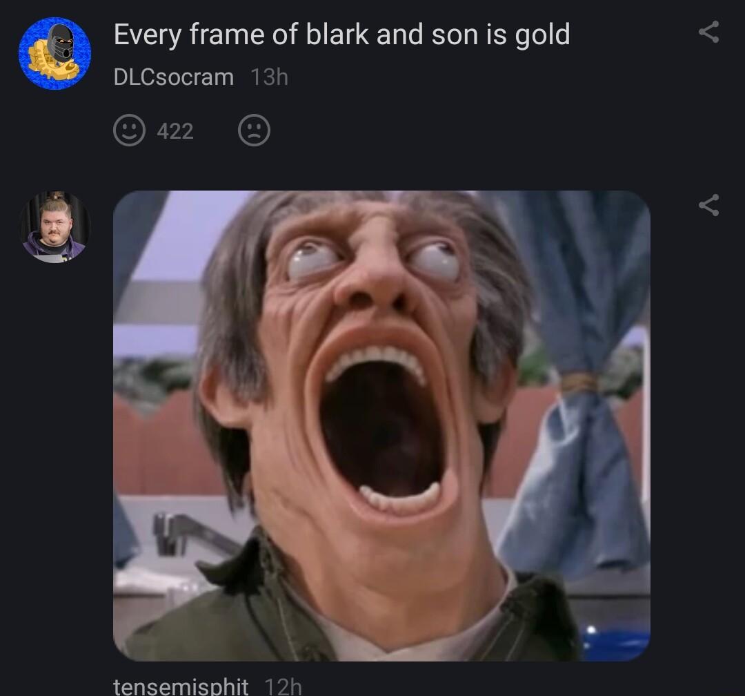 Every frame of blark and son is gold DLCsocram 1 Q2 tenasrmisniit 12k