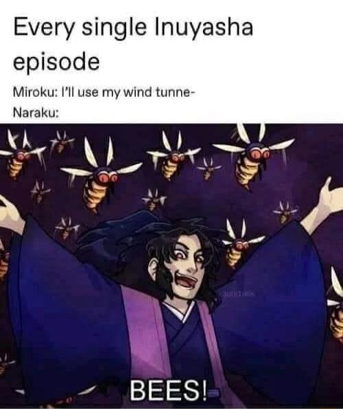 Every single Inuyasha episode Miroku Ill use my wind tunne Naraku