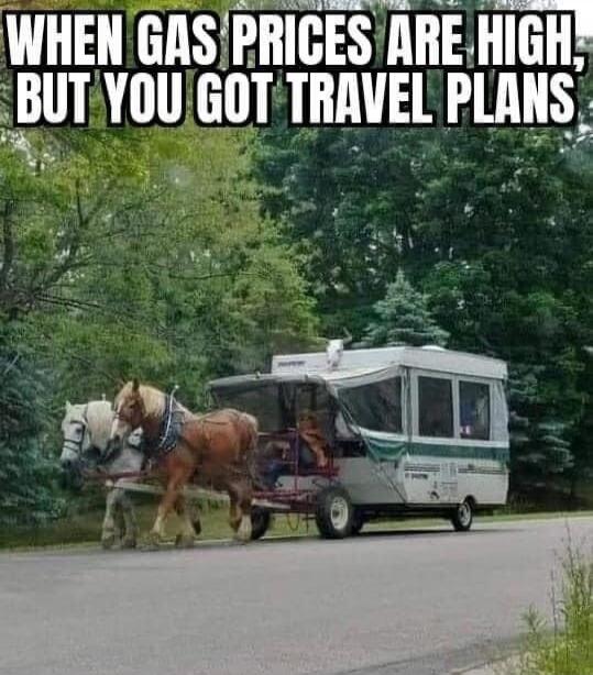 WHEN GAS PRICES ARE HIGH, BUT YOU GOT TRAVEL PLANS