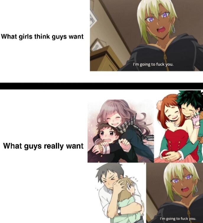 What girls think guys want What guys really want