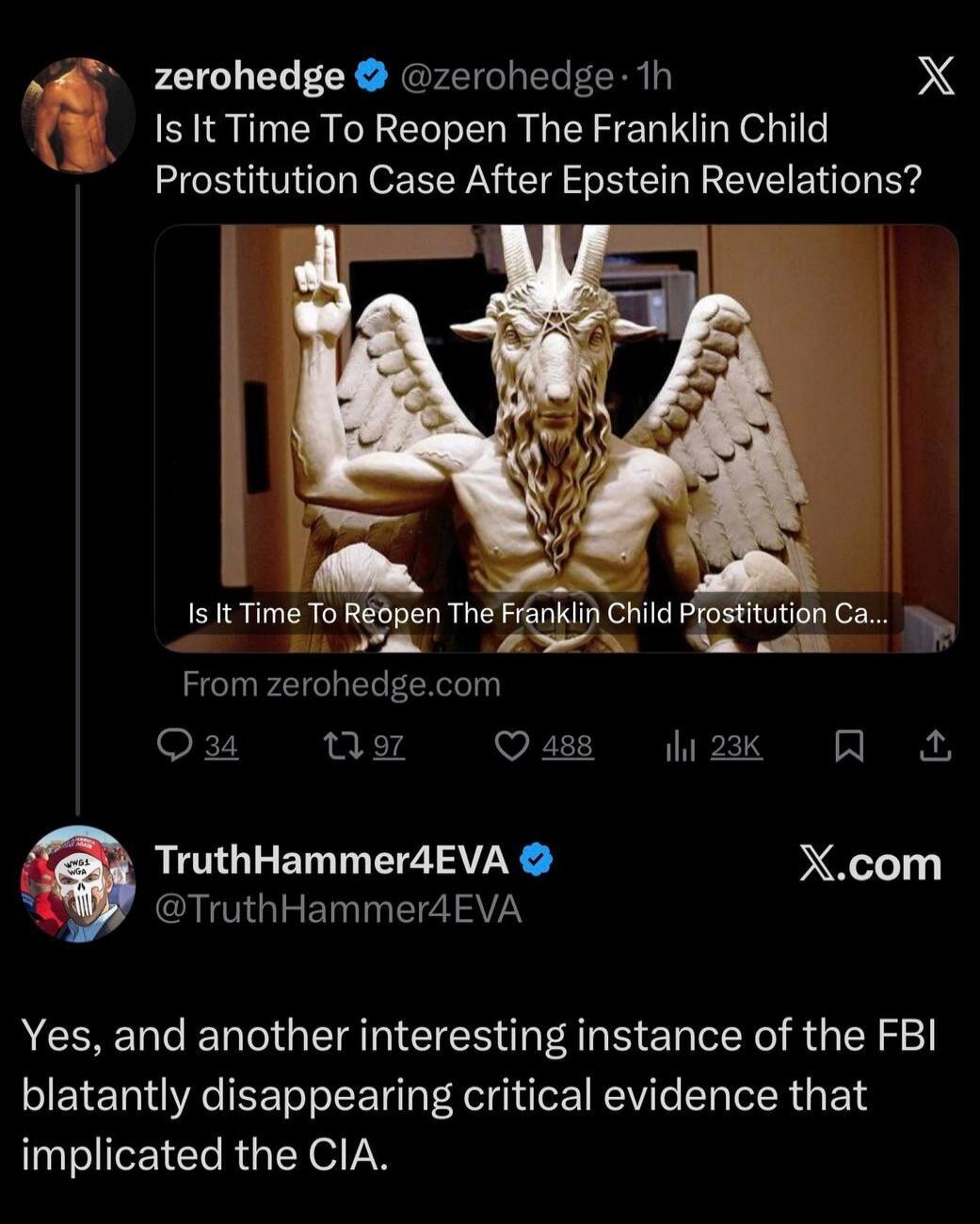 Is It Time To Reopen The Franklin Child Prostitution Case After Epstein Revelations? Yes, and another interesting instance of the FBI blatantly disappearing critical evidence that implicated the CIA.