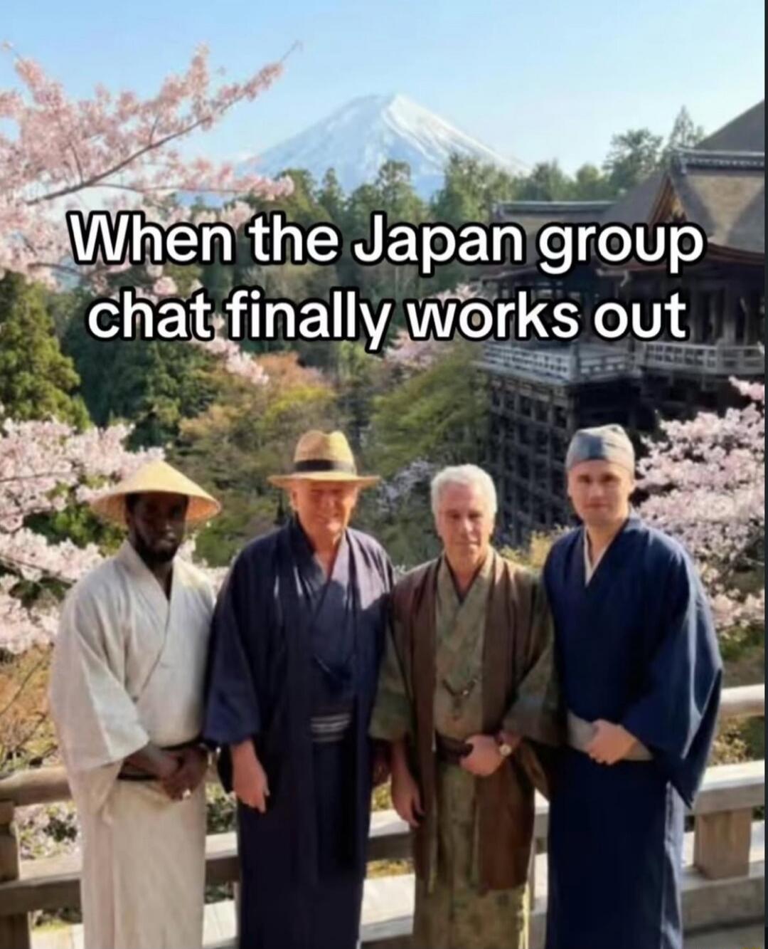 When the Japan group chat finally works out