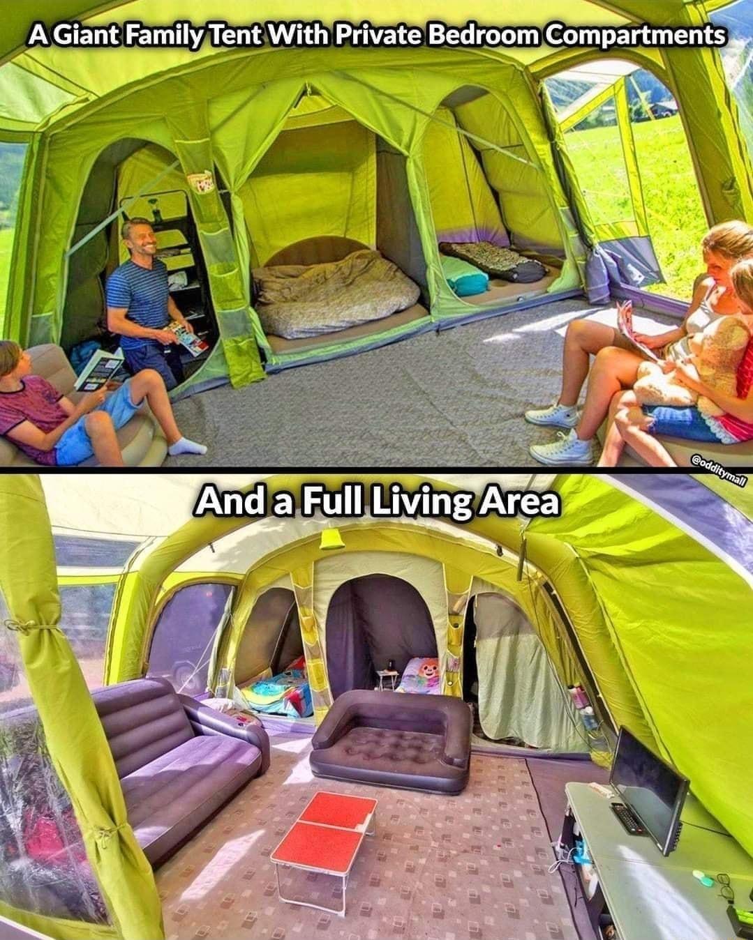 e A Glant FamilyTent Wth Prlvate Bedroom Compartments 2