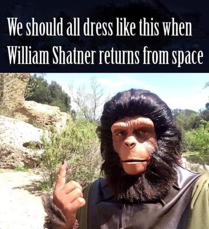 We should all dress like this when William Shatner returns from space