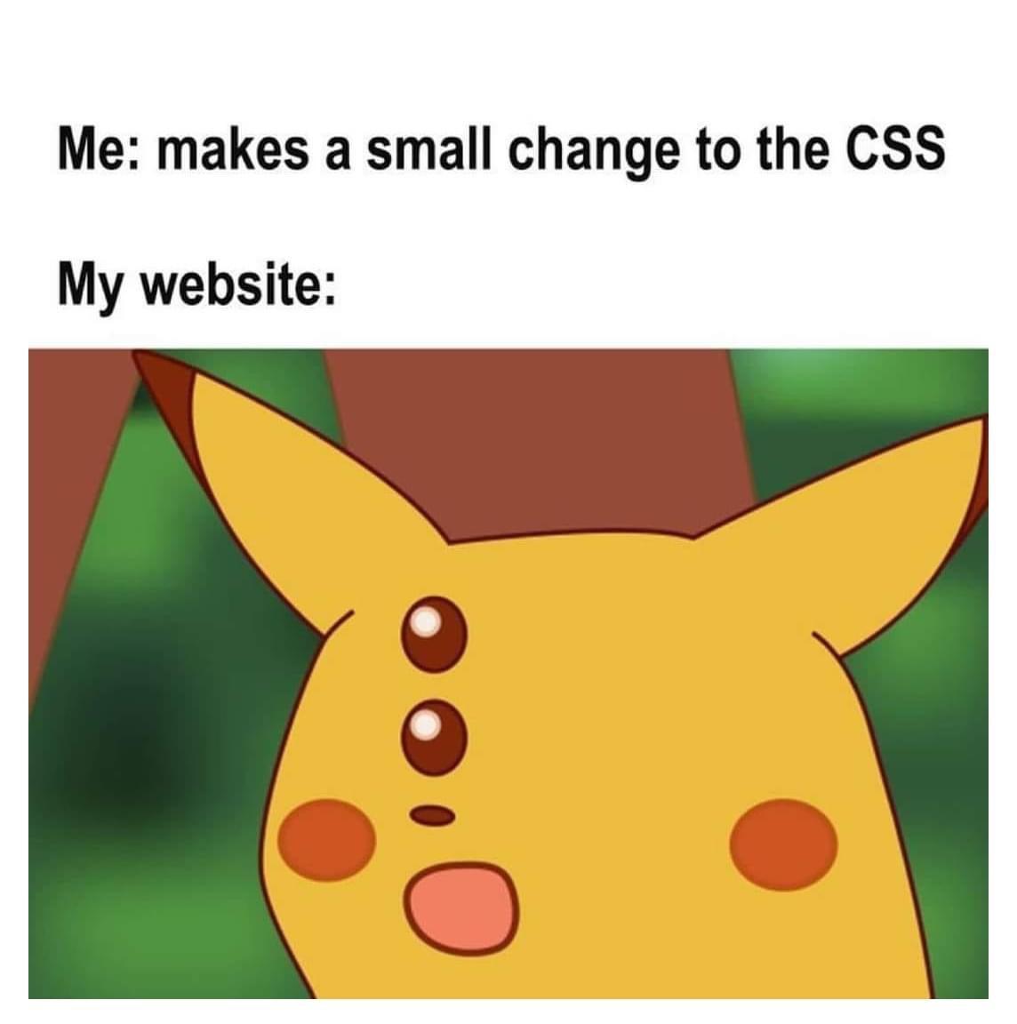 Me makes a small change to the CSS My website