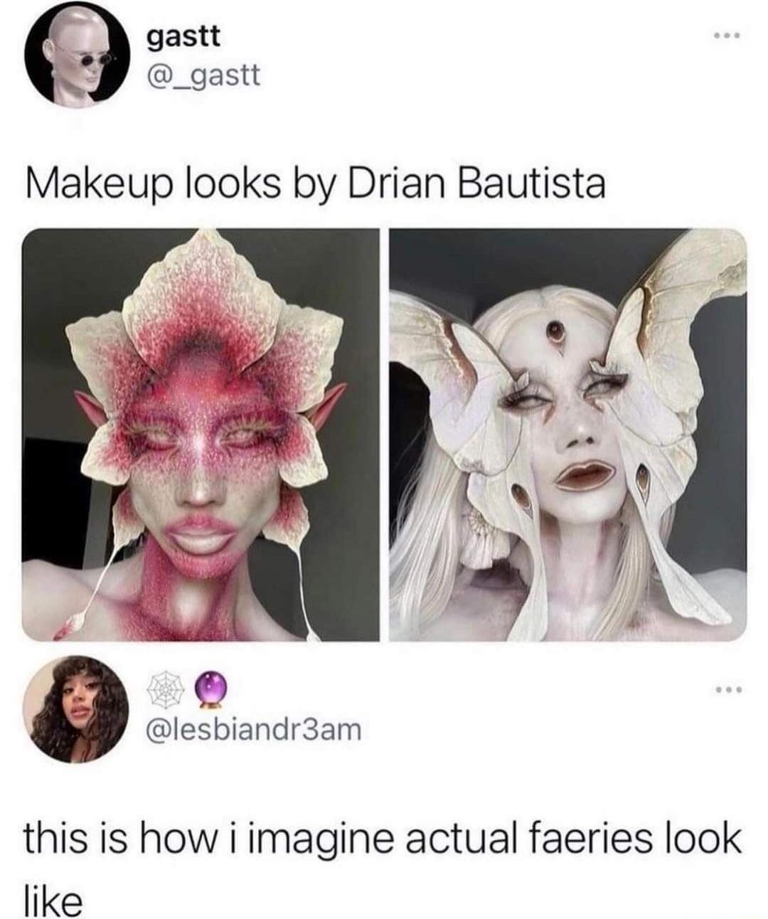 gastt @_gastt Makeup looks by Drian Bautista @lesbiandr3am this is how i imagine actual faeries look like