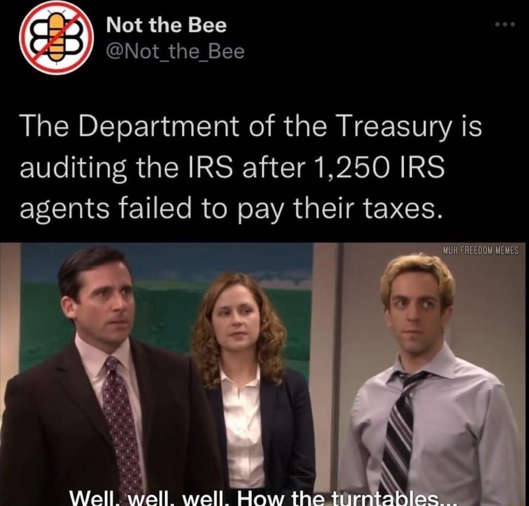 7 Not the Bee Not_the Bee The Department of the Treasury is auditing the IRS after 1250 IRS EECRIER ETTe RN E WA IR TN