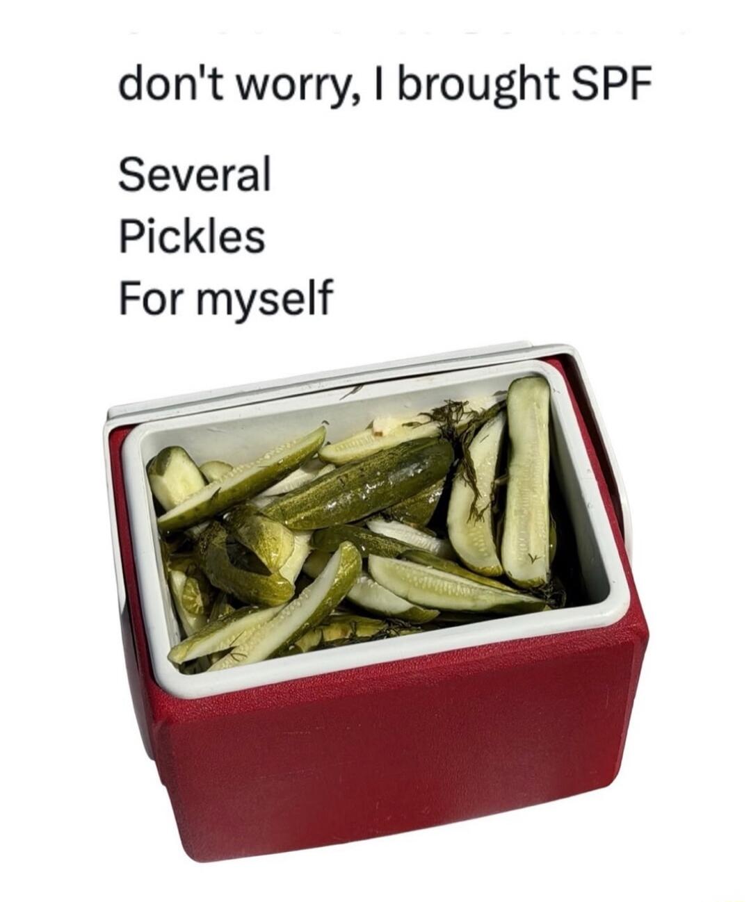 don't worry, I brought SPF Several Pickles For myself