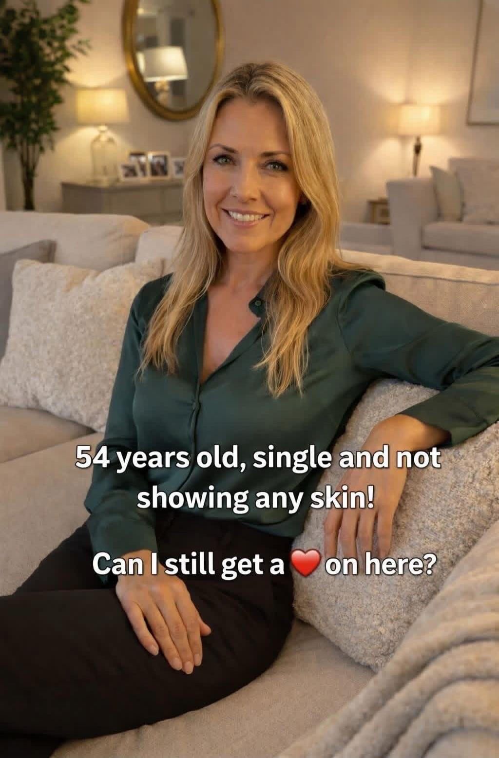 54 years old, single and not showing any skin! Can I still get a ❤️ on here?