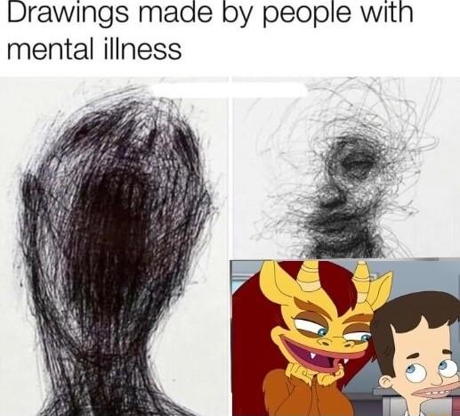 Drawings maae by people with mental illness