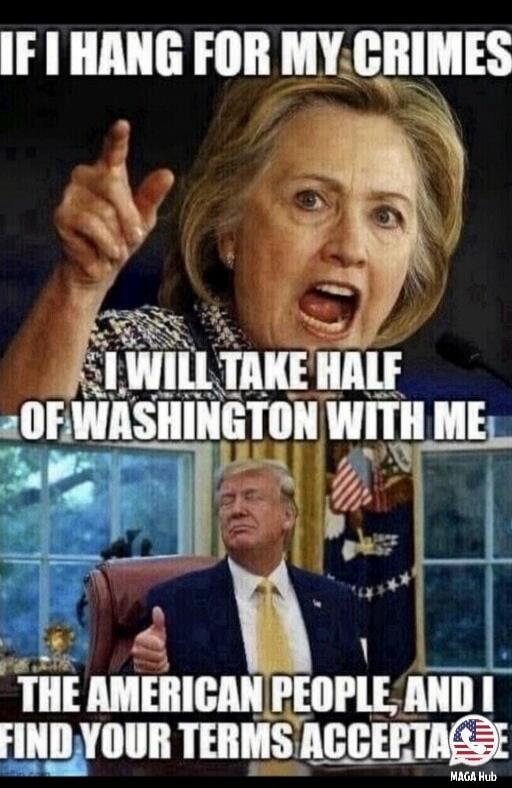 IF I HANG FOR MY CRIMES I WILL TAKE HALF OF WASHINGTON WITH ME THE AMERICAN PEOPLE, AND I FIND YOUR TERMS ACCEPTABLE