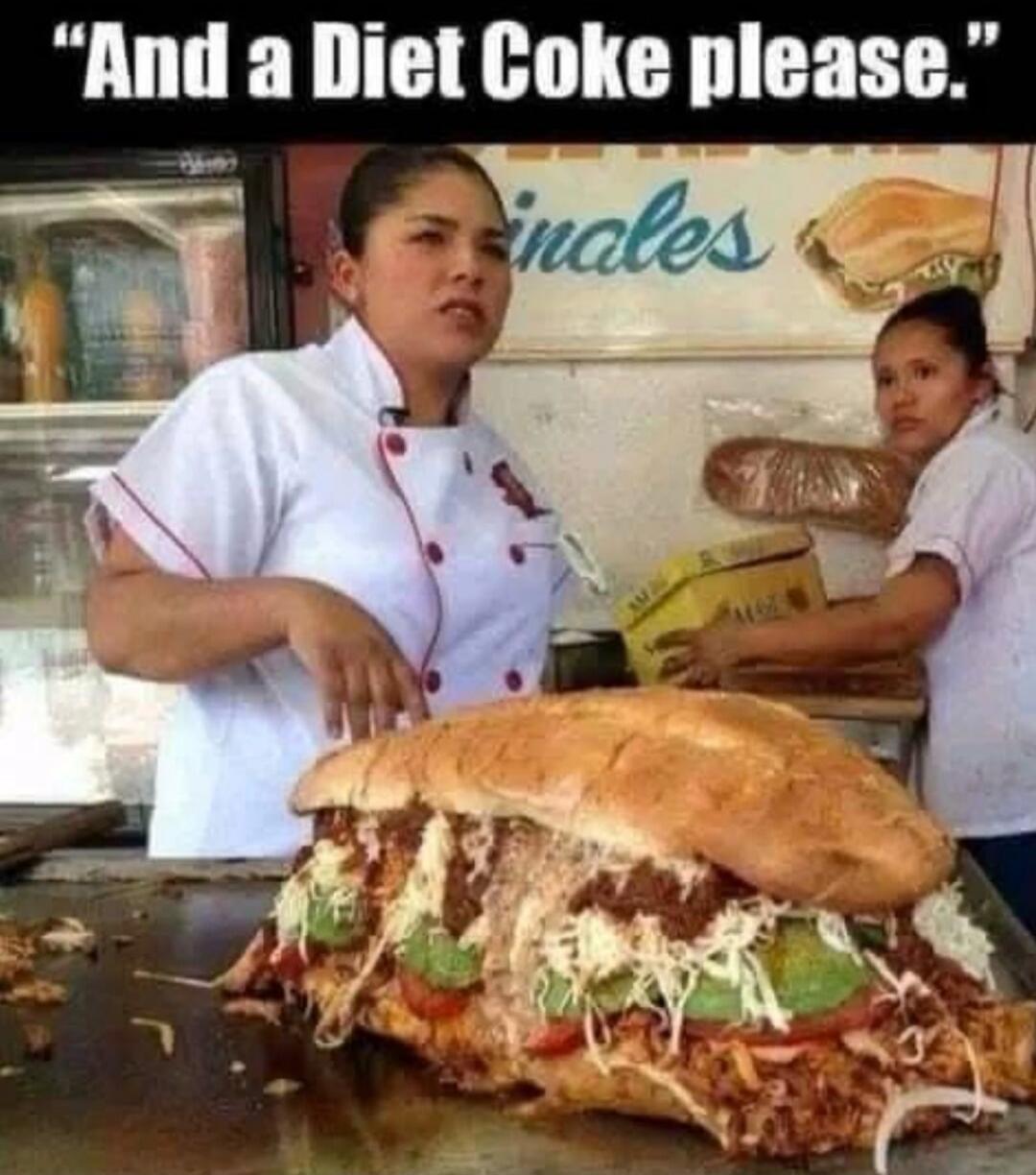 And a Diet Coke please.