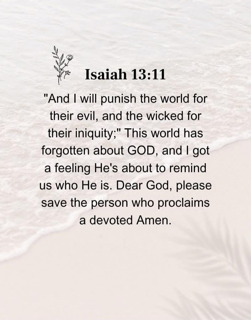 Isaiah 13:11
