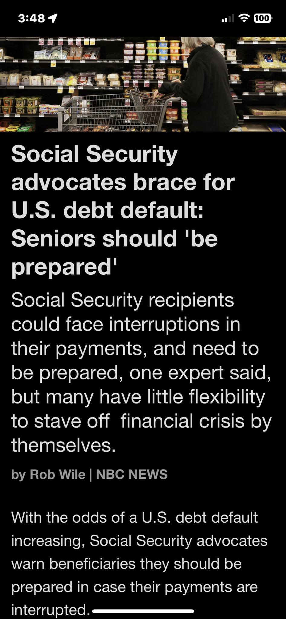 Lo W YoY L o g o1 R o URSI Y o e E21T 1 Seniors should be TeE1Te Social Security recipients could face interruptions in Ll o aalTa I SHETalo Mg Yo I o be prepared one expert said but many have little flexibility to stave off financial crisis by themselves by Rob Wile NBC NEWS With the odds of a US debt default increasing Social Security advocates warn beneficiaries they should be prepared in case 