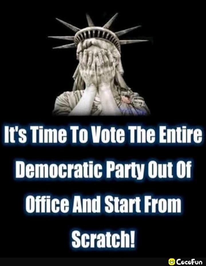 It's Time To Vote The Entire Democratic Party Out Of Office And Start From Scratch!