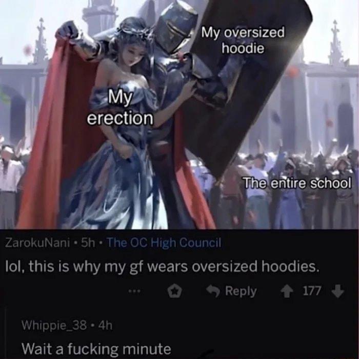 My oversized hoodie M u rellr chj lol this is why my gf wears oversized hoodies M ENER Tl