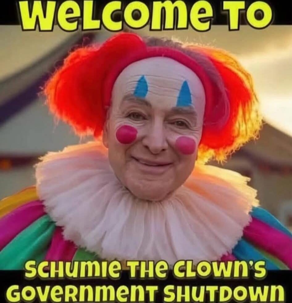 Welcome to Schmie the clown's government shutdown
