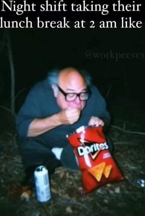 Night shift taking their lunch break at 2 am like