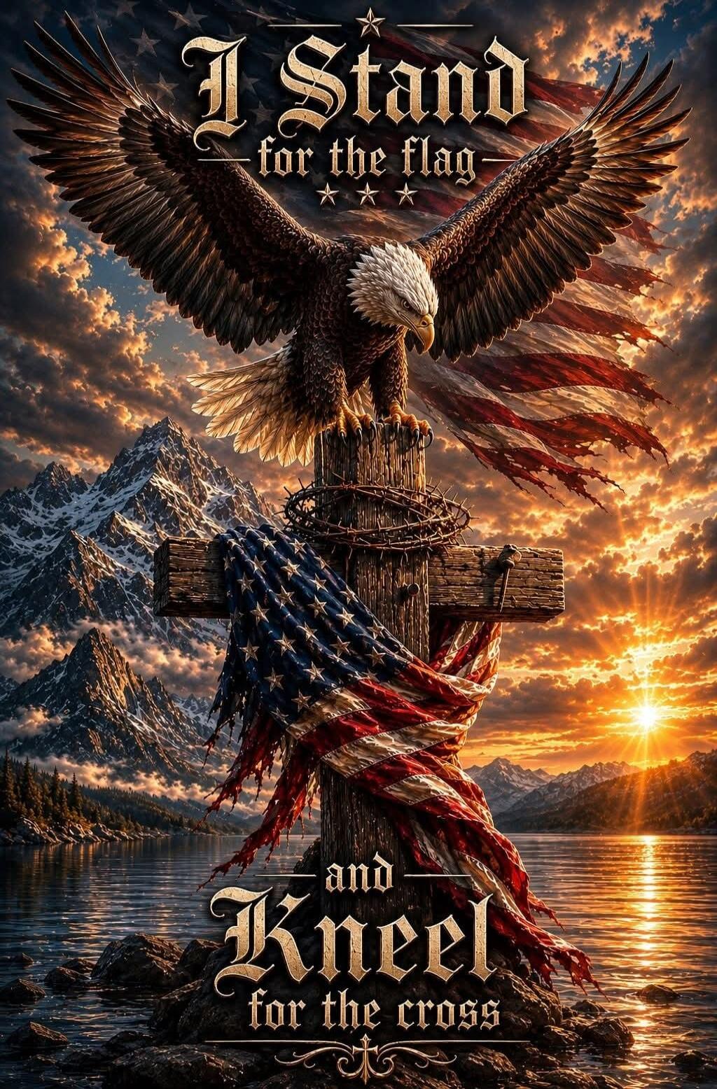 I Stand for the flag and Kneel for the cross
