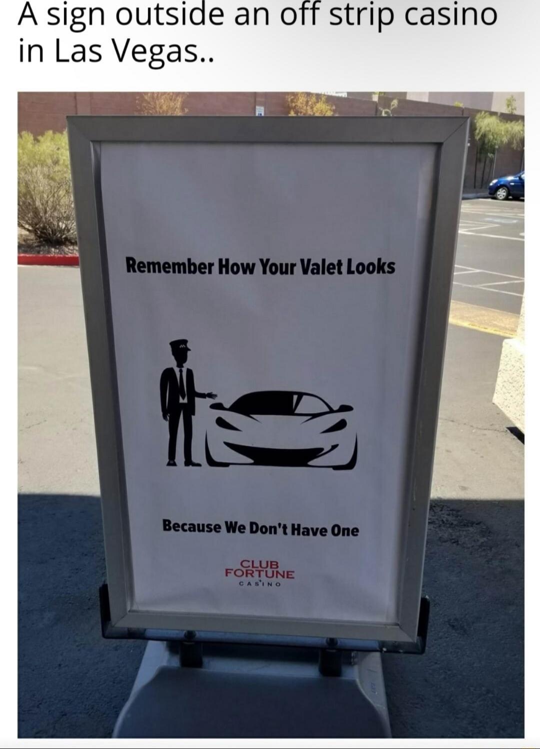 A sign outside an off strip casino in Las Vegas