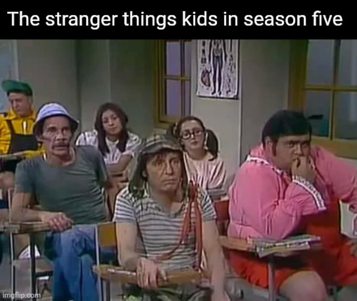 The stranger things kids in season five