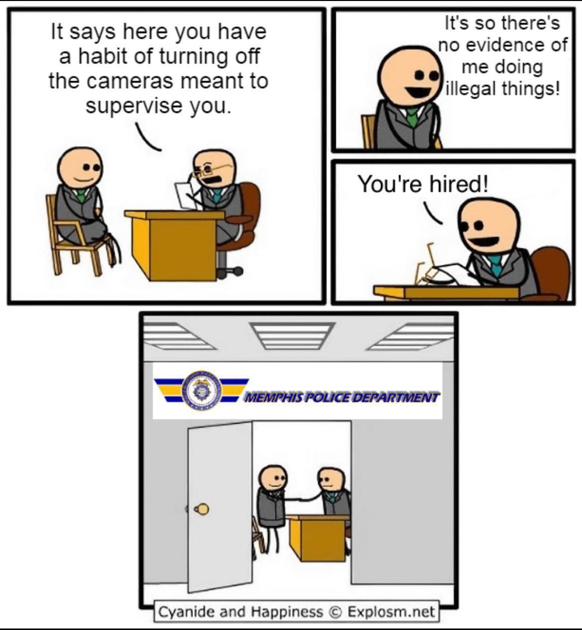 Its so theres no evidence of me doing It says here you have a habit of turning off the cameras meant to supervise you Cyanide and Hay