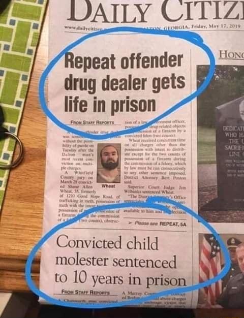 UATLY LIS epeat offender drug dealer gets life in prison Convicted child molester sentenced to 10 years in prison