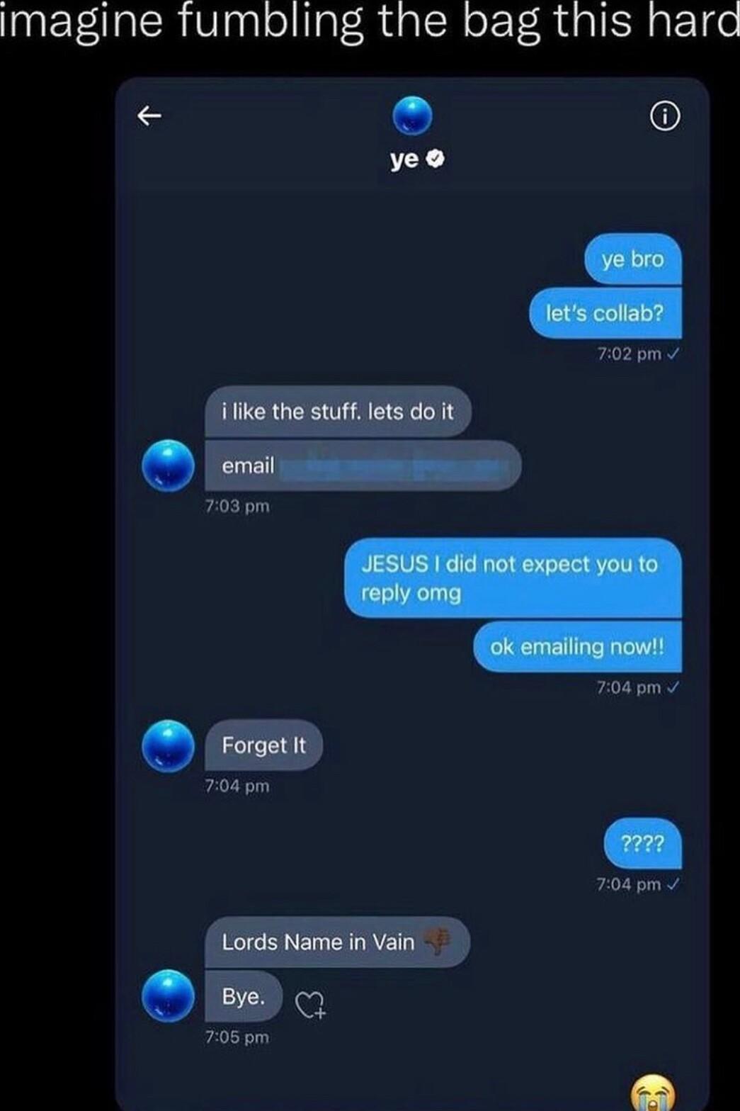 imagine fumbling the bag this haro