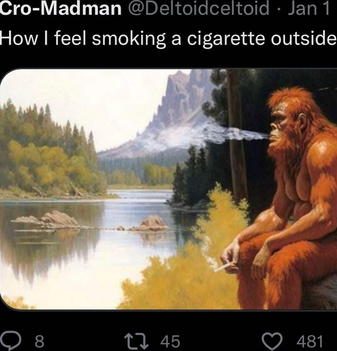 O o ETo 1 T MCHBIS ol leloftidol RU Tl How feel smoking a cigarette outside