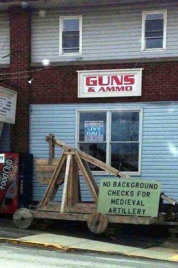 NO BACKGROUND CHECKS FOR MEDIEVAL ARTI