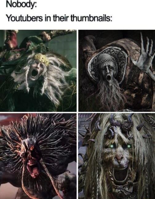Youtubers in their thumbnails