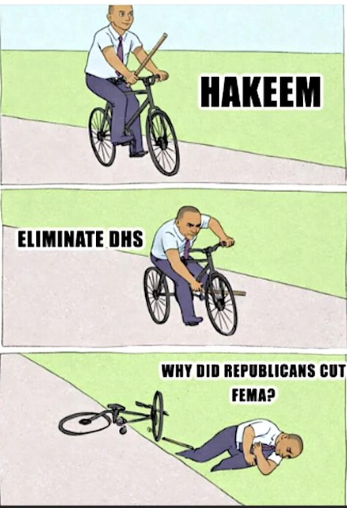 HAKEEM ELIMINATE DHS WHY DID REPUBLICANS CUT FEMA?
