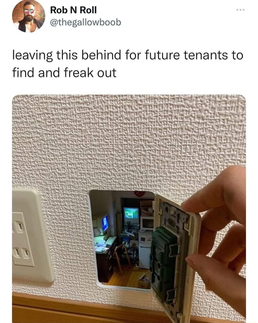 Rob N Roll thegallowboob leaving this behind for future tenants to find and freak out